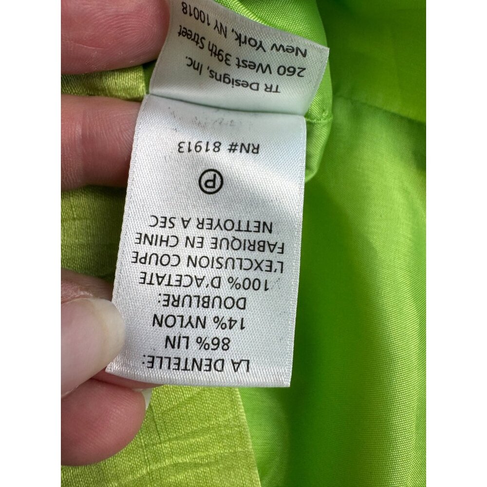 Tracy Reese Jasmine Green Peplum Bustier Dress NWT Size 6 Linen Blend Womens - Picture 7 of 16